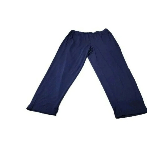 EILEEN FISHER Pants Women XL Slouch Viscose Stretch Jersey Pull On Navy Blue USA - Picture 4 of 12